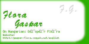 flora gaspar business card